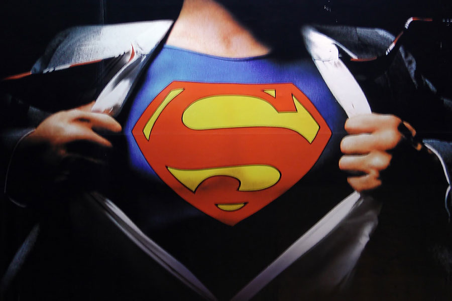 superman revealing his super s